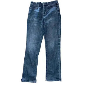 LANDS END hi rise denim jeans size 6